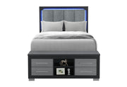 Emma - Full Bed - Black / Gray