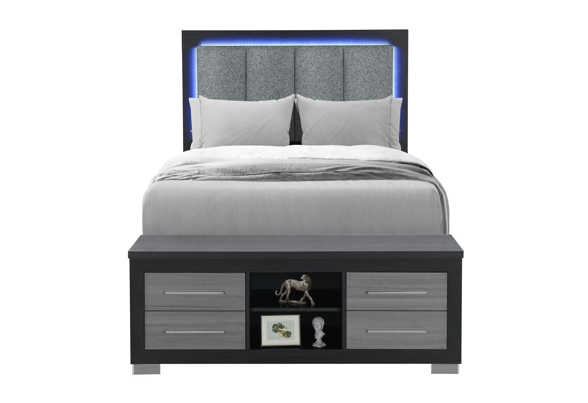 Emma - Full Bed - Black / Gray