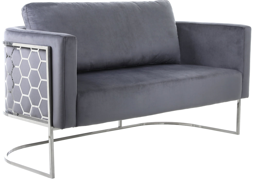 Casa - Loveseat with Chrome Legs