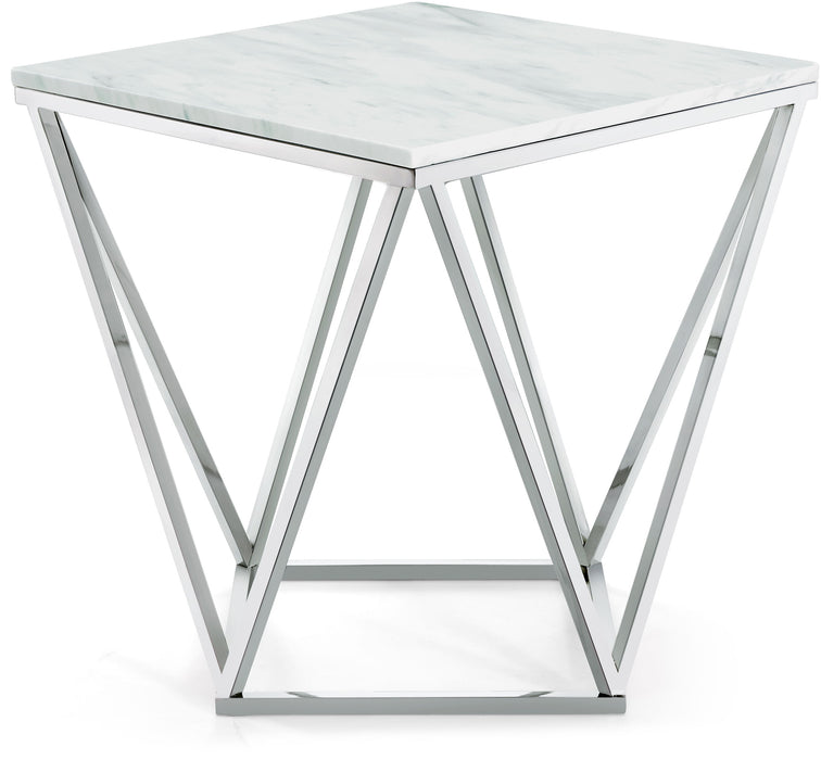 Skylar - End Table - Pearl Silver