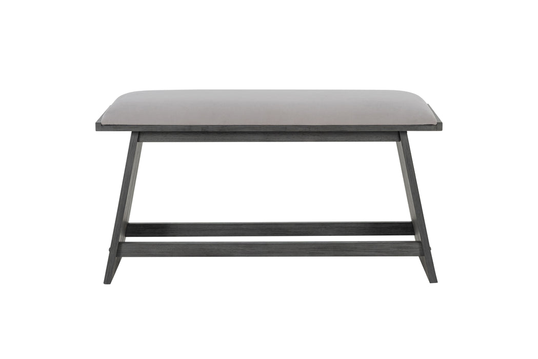 D8192 Triangle Bar Table, Two D8192 Bar Stools And Bench - Light Gray