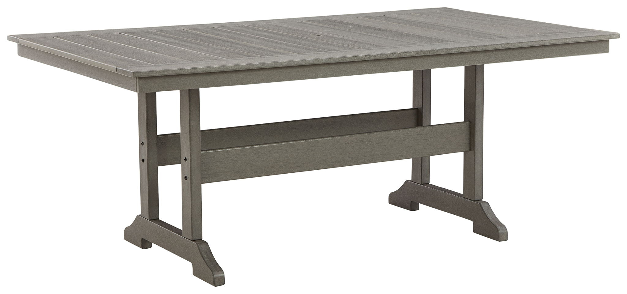 Visola - RECT Dining Table w/Umb OPT - Gray