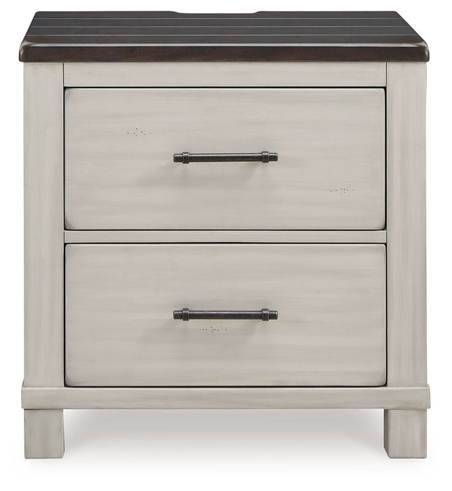 Darborn - Gray / Brown - Two Drawer Night Stand