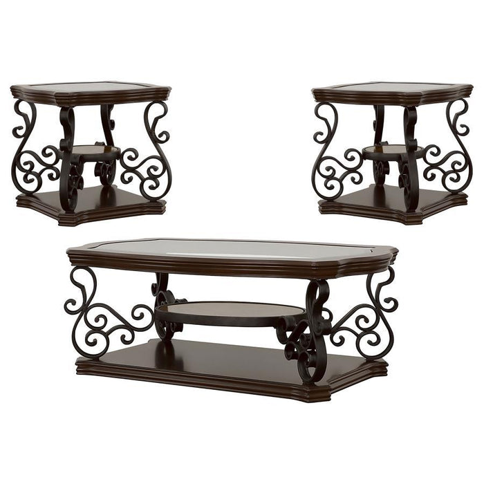 Laney - Glass Top Coffee And End Table Set