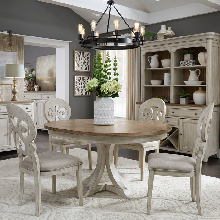 Farmhouse Reimagined - Pedestal Table - White