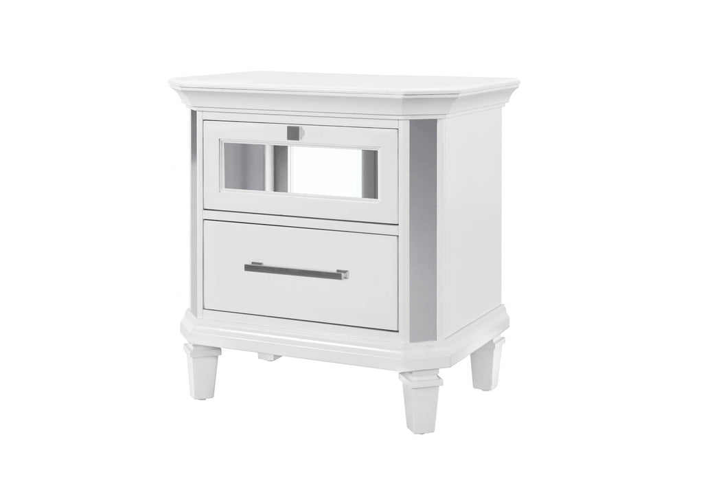 Marco - Nightstand - Metallic White