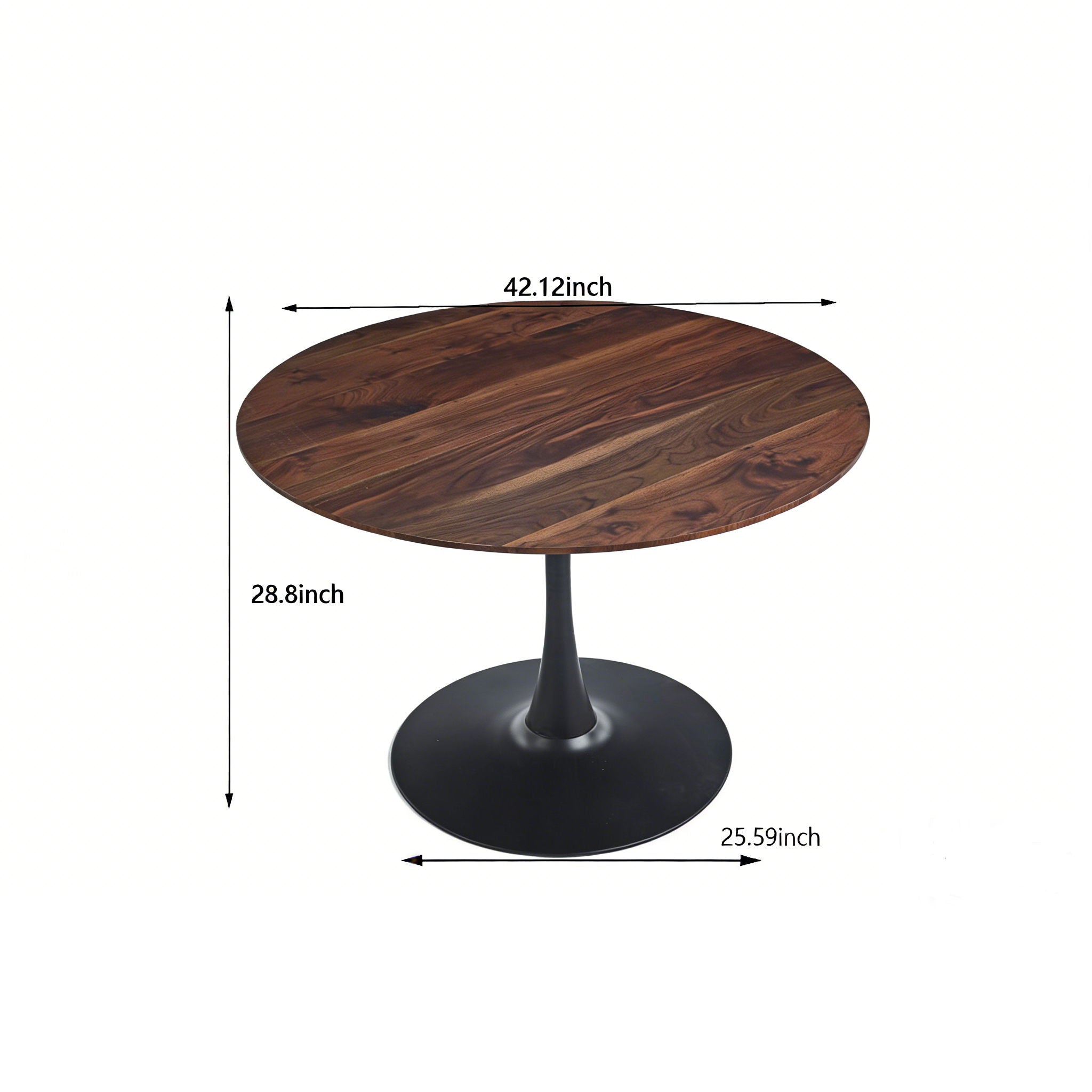 Mid-Century Tulip Dining Table With Round Top