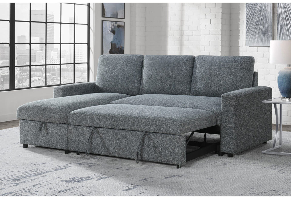 U1220 - Pull Out Sofa Bed With USB - Onyx