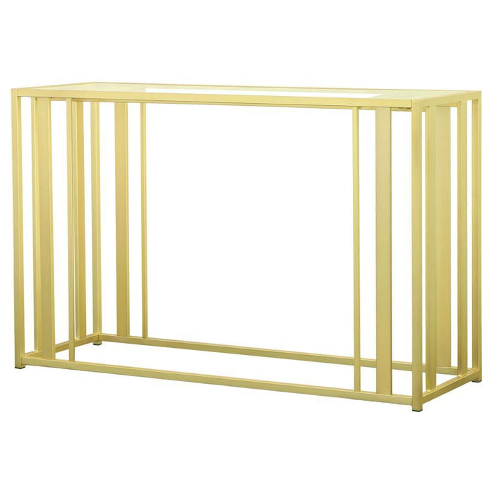 Adri - Glass Top Entryway Sofa Console Table