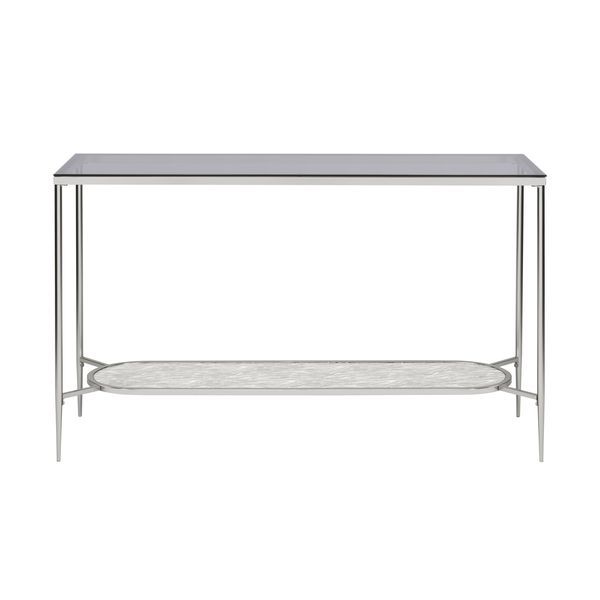 Adelrik - Accent Table - Glass & Chrome Finish