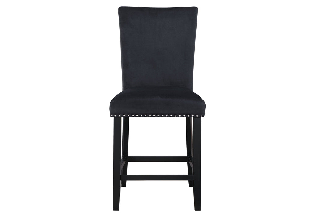 D04 Black Bar Table And Four D04 Bar Stools - Black