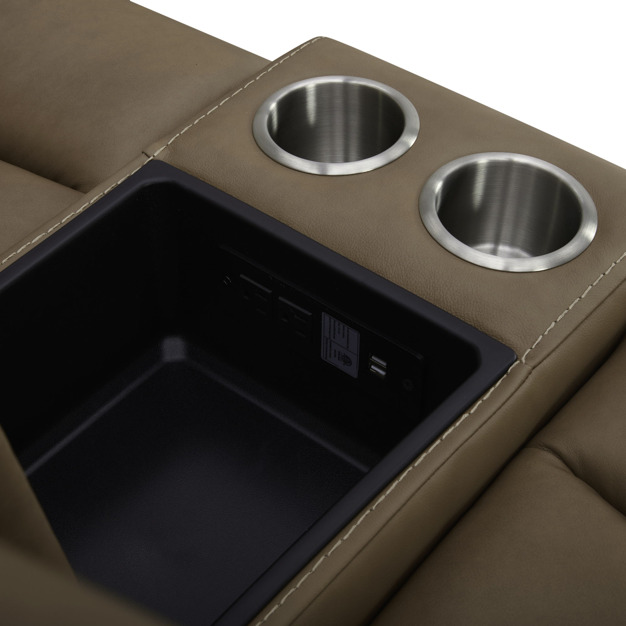 Bennett - Loveseat With Console P2 & ZG - Butternut - Butternut Leather