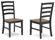 Wildenauer - Dining Room Side Chair (Set of 2) - Brown / Black