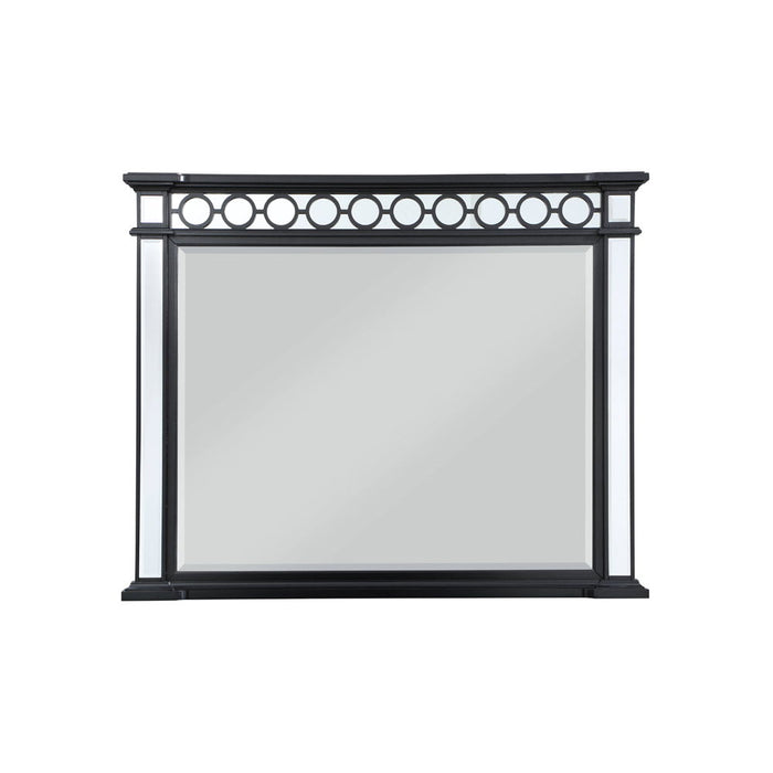 Varian II - Mirror - Black Velvet & Black & Sliver Finish