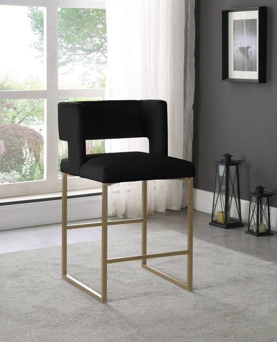 Caleb - Counter Stool with Gold Legs (Set of 2)