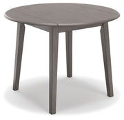 Shullden - Round Drm Drop Leaf Table - Gray
