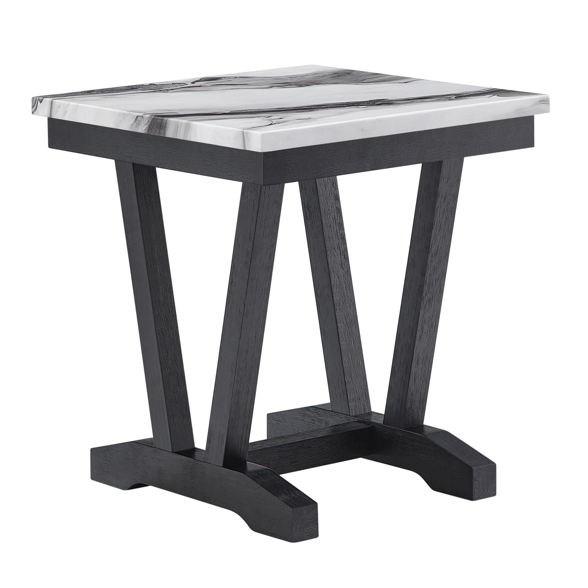 T1319 - End Table - Black / White