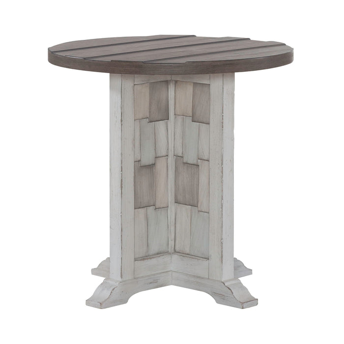 River Place - Round Chairside Table - White