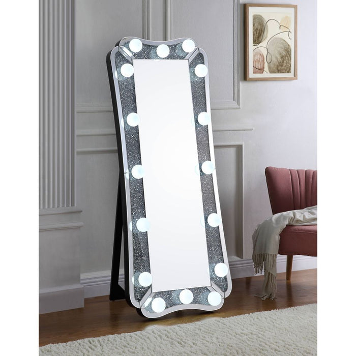 Noralie - Accent Floor Mirror - Mirrored - Wood - 63"