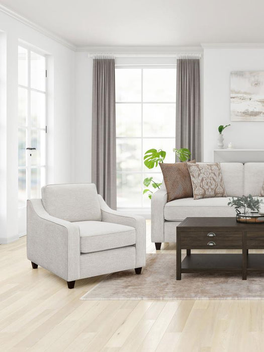 Christine - Upholstered Sloped Arm Accent Chair - Beige