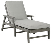 Visola - Chaise Lounge with Cushion - Gray