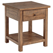 Payne - 1 Drawers Wood End Table with Shelf