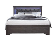 Pompei - Queen Bed With LED - Gray