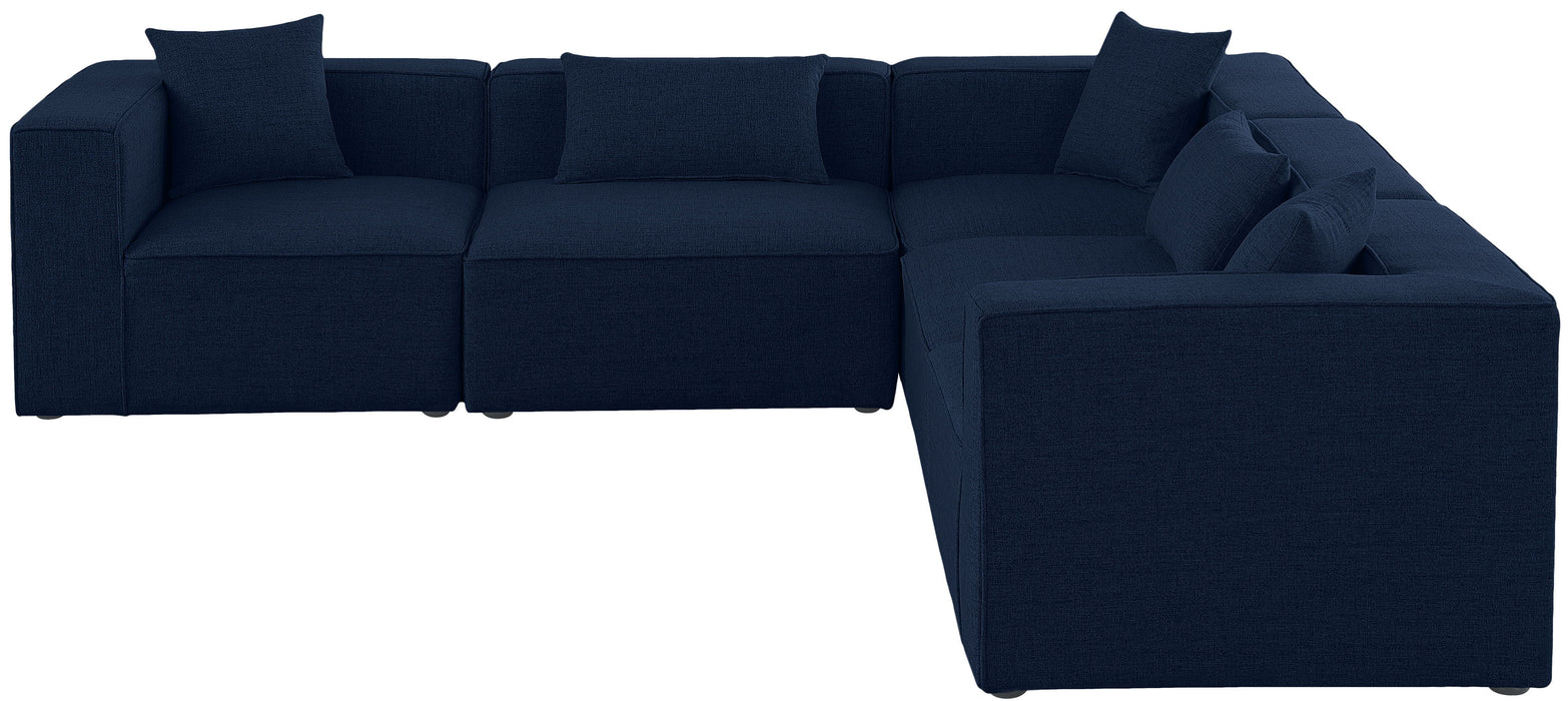 Cube - Modular Sectional 5 Piece - Navy