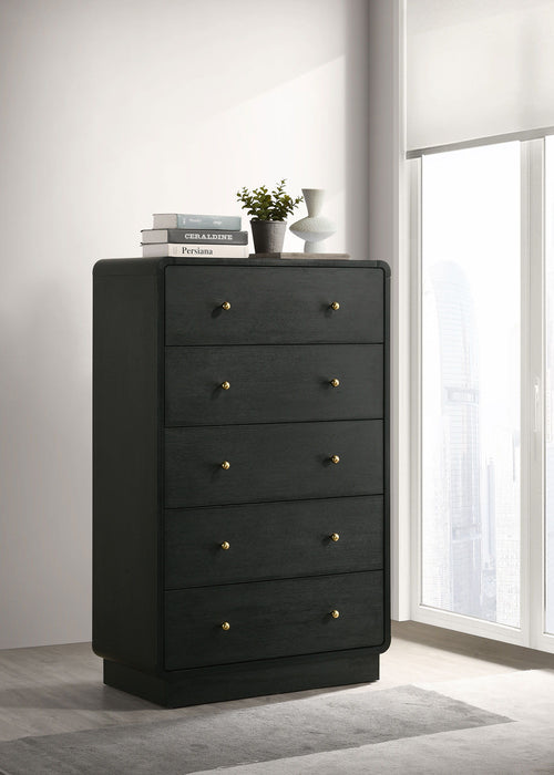 Cavelle - 5-Drawer Chest Of Drawers - Black