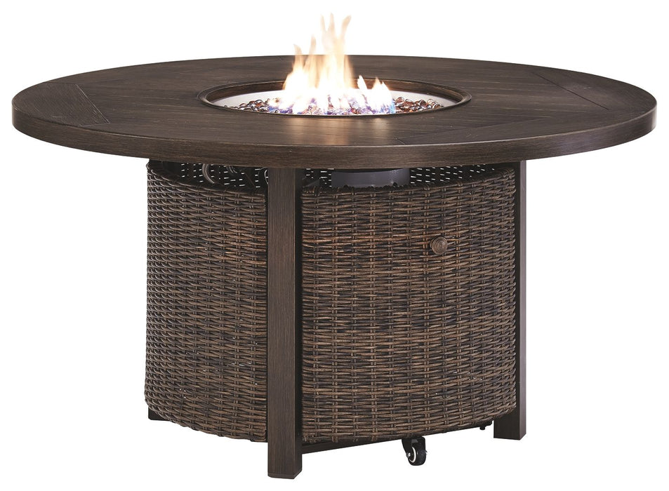 Paradise - Medium Brown - Round Fire Pit Table