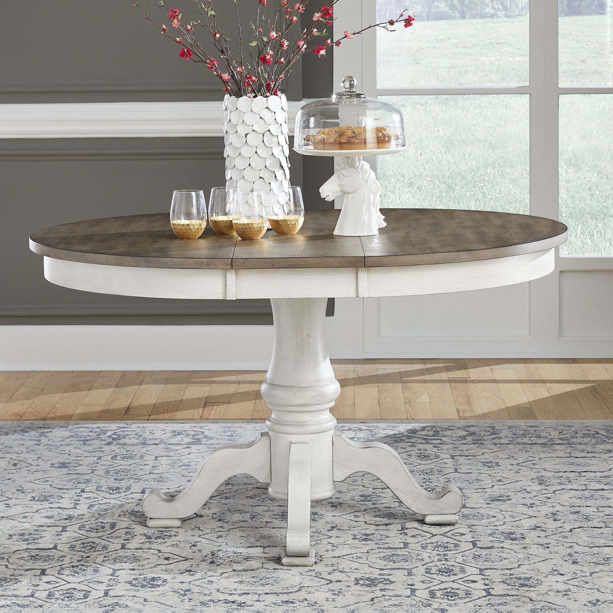 Ocean Isle - Pedestal Table - Antique White