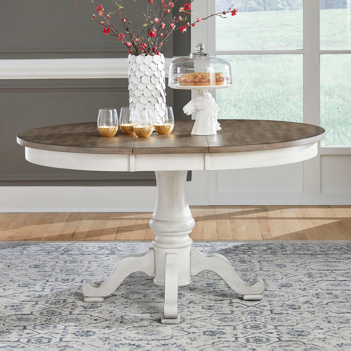 Ocean Isle - Pedestal Table Set - Antique White