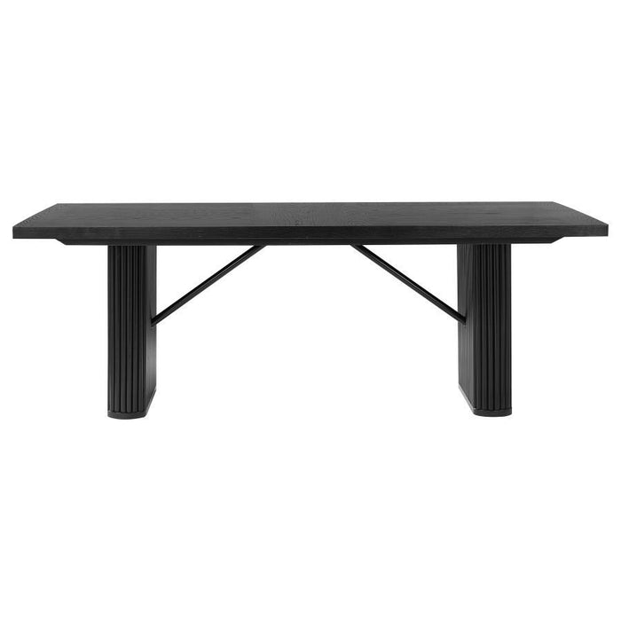 Catherine - Rectangular Wood Dining Table - Black