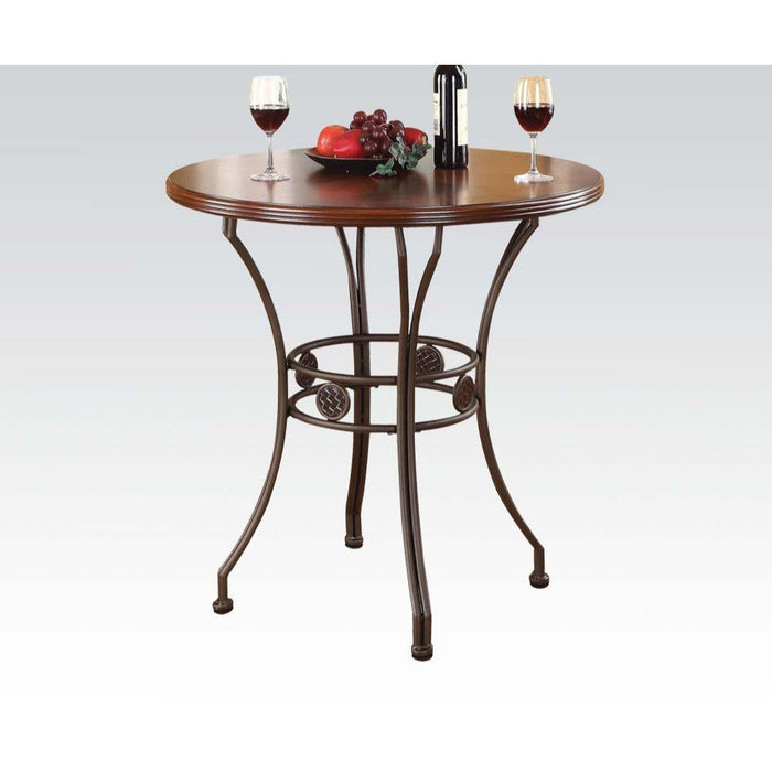 Tavio - Bar Table - Walnut & Dark Bronze