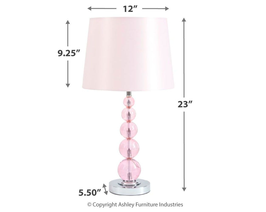 Letty - Pink - Crystal Table Lamp