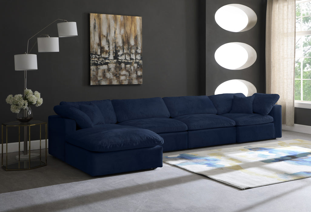 Cozy - Modular Sectional 5 Piece Cloud - Navy