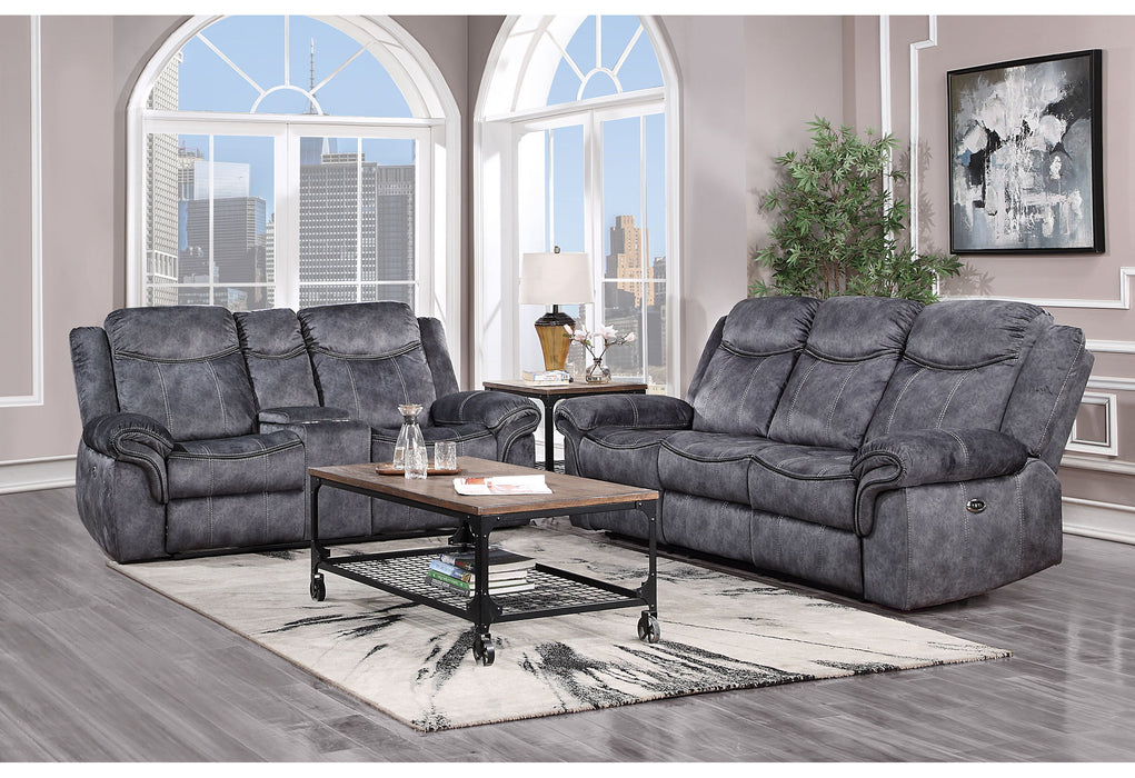 U2200 - Power Reclining Sofa - Domino Granite