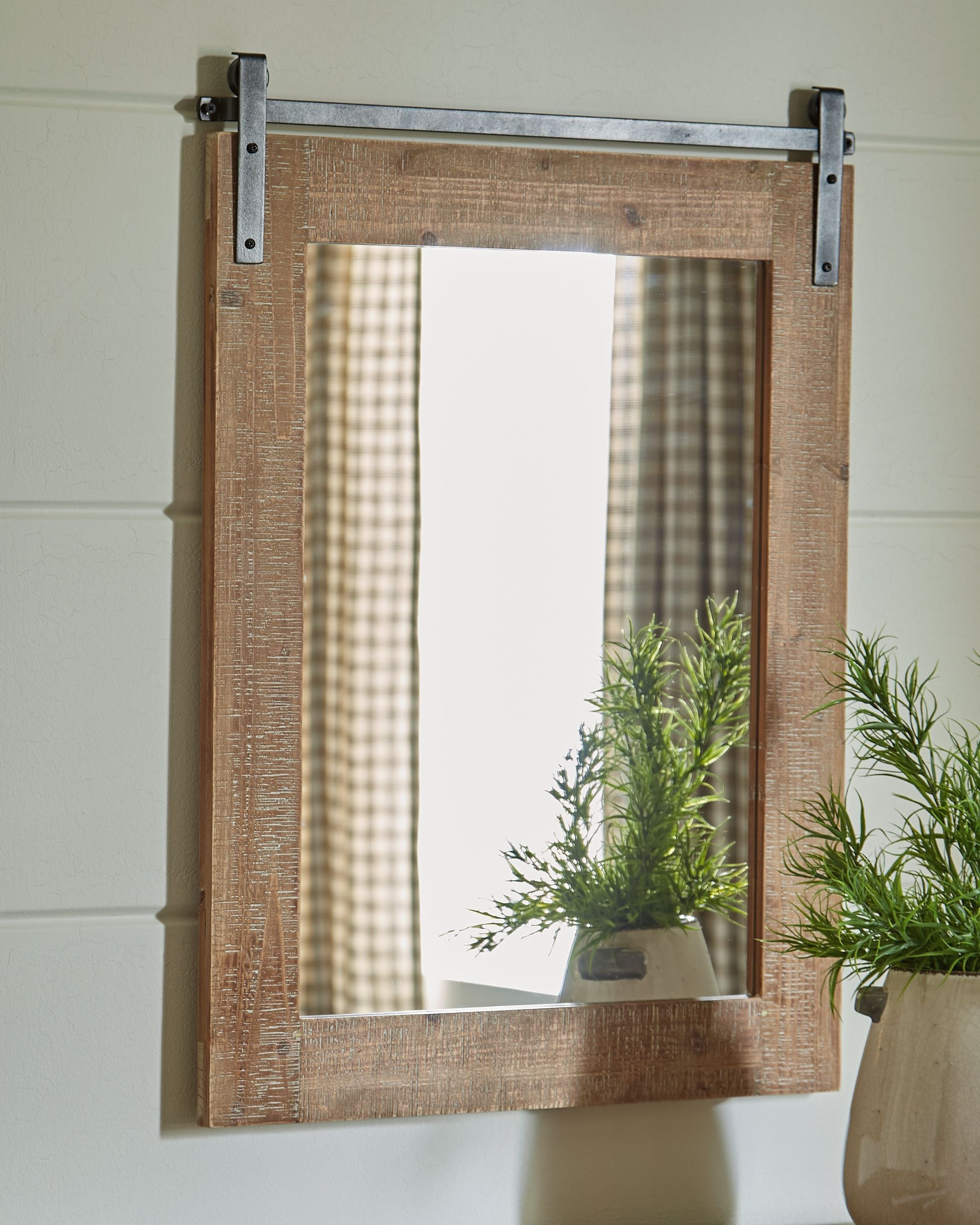 Lanie - Accent Mirror - Antique Brown