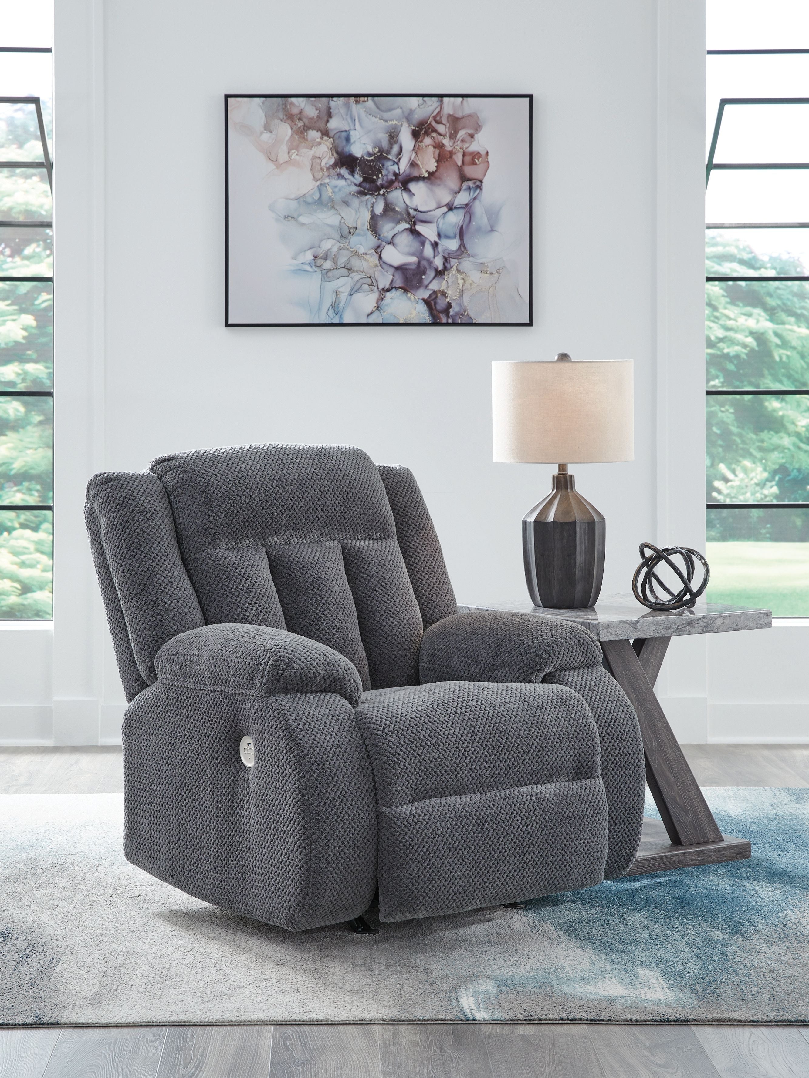 Observation - Power Rocker Recliner - Steel