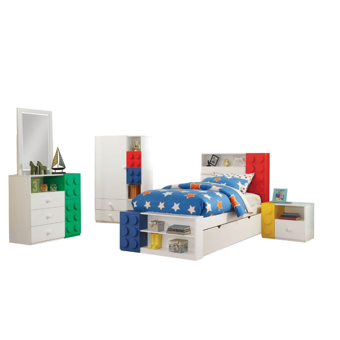 Playground - Nightstand - White & Multi-Color