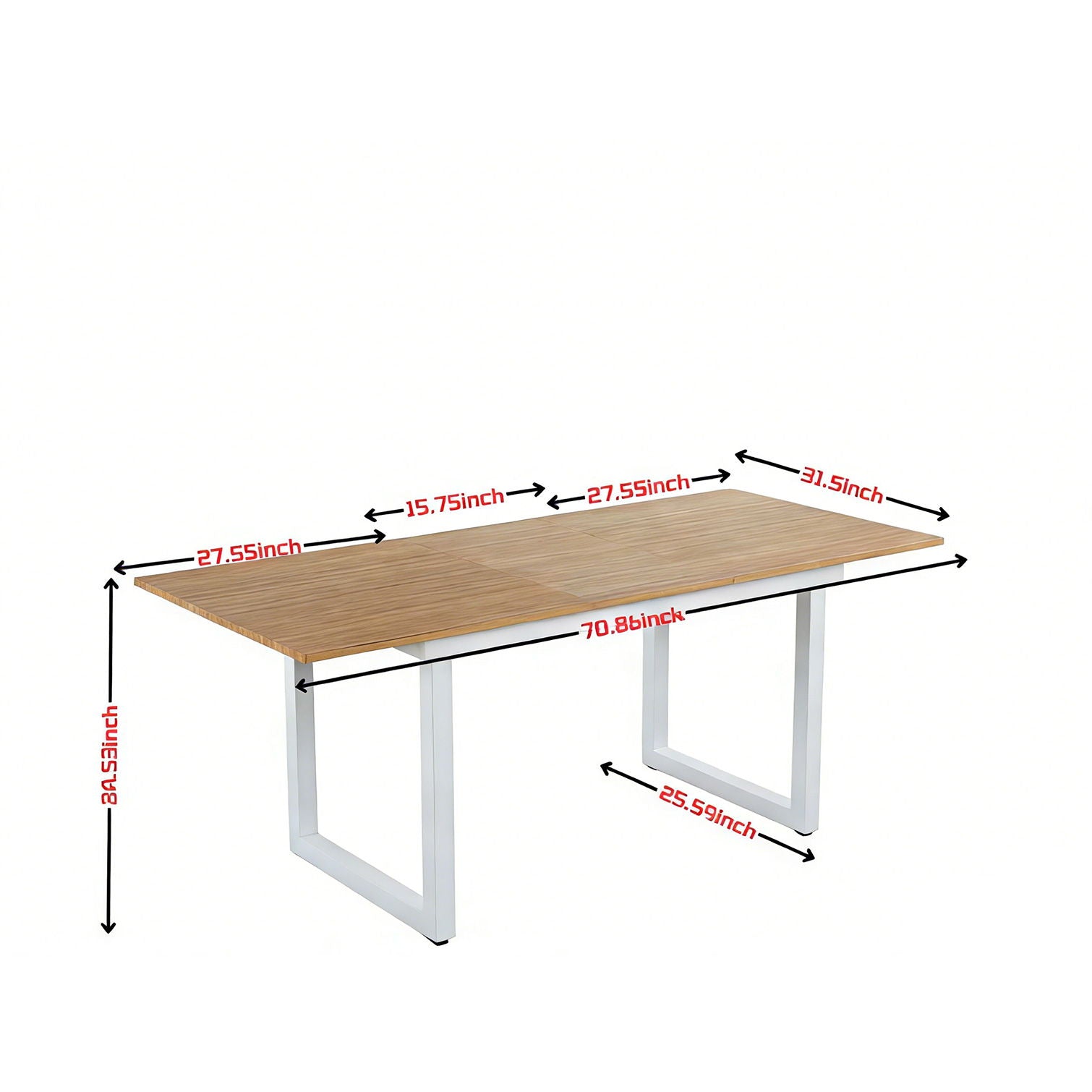 Square Extendable Dining Table With Metal Legs