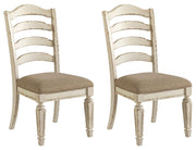 Realyn - Dining UPH Side Chair (Set of 2) - Ladderback - Chipped White