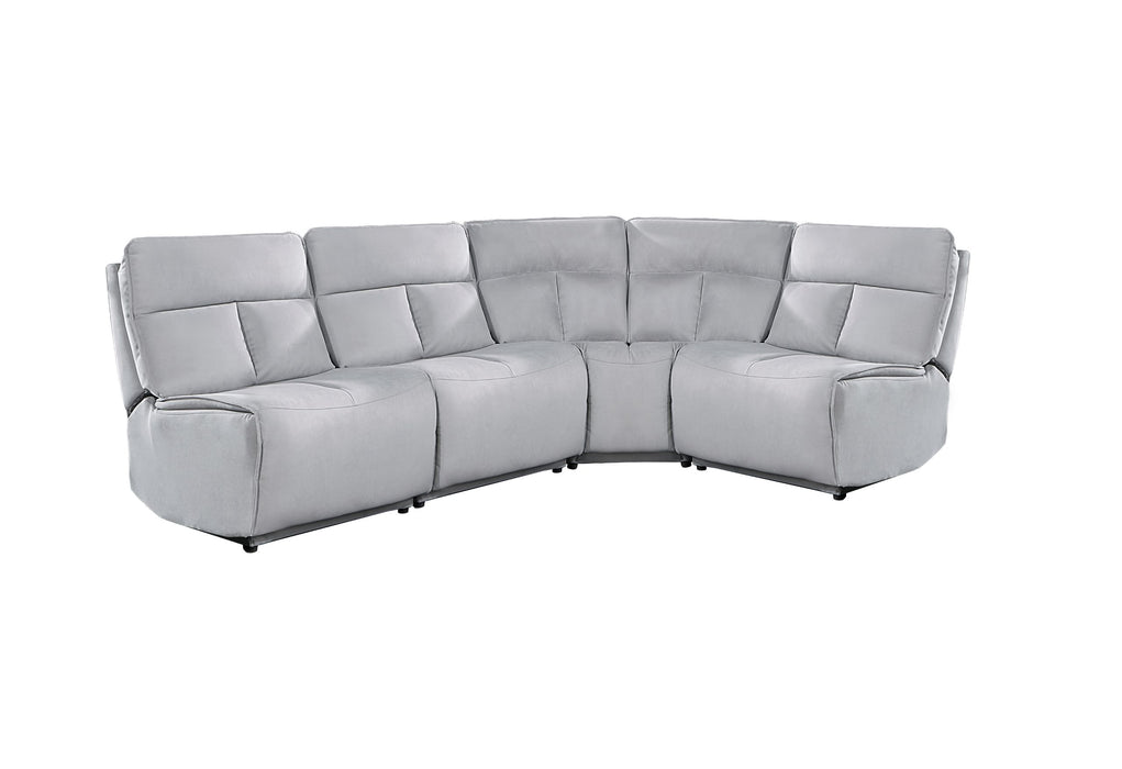 U8088 - 4 Piece Sectional (1 Wedge, 3 Chairs) - Gray