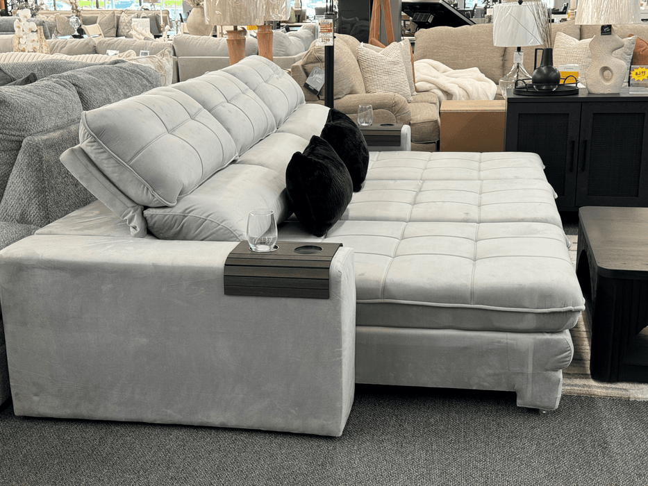 Paris 3-Seat Modular Sofa (Shown in Silver) - iDEAL Furniture (Danbury, CT)