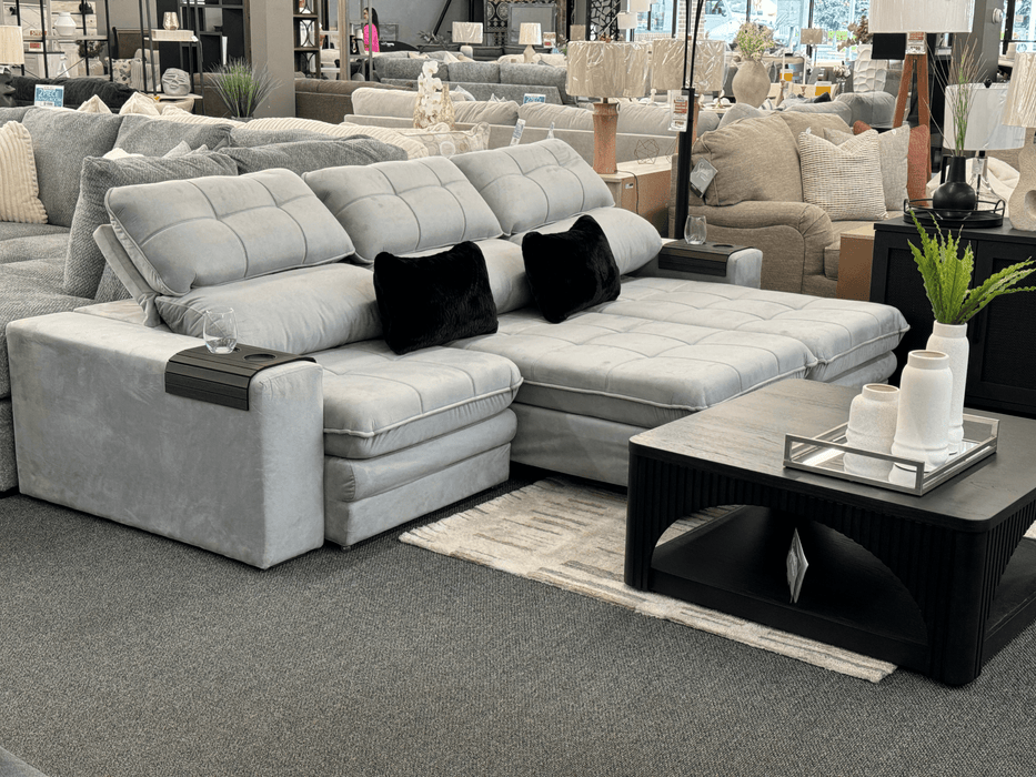 Paris 3-Seat Modular Sofa (Shown in Silver) - iDEAL Furniture (Danbury, CT)